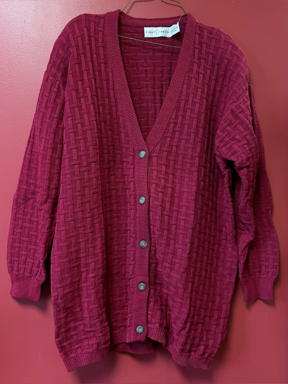 First Issue Womens Deadstock Button Down Chunky Cardigan NWT
